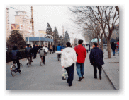 北京の街を歩いている時に