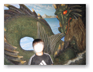 ドラゴンと記念写真。