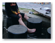 片山津の足湯