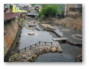 親水公園を眺める
