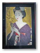 展示場の出口にある美人画です。